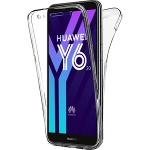Huawei Y6 2018 Kılıf 6 tarafı tam full koruma 360 Clear Soft Şeffaf