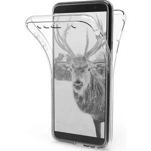 Samsung Galaxy J6 Plus Kılıf 6 tarafı tam full koruma 360 Clear Soft Şeffaf