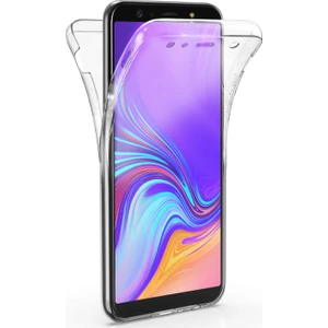 Samsung Galaxy A7 2018 Kılıf 6 tarafı tam full koruma 360 Clear Soft Şeffaf