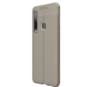 Samsung Galaxy A9 2018 Kılıf Deri Dokulu Silikon