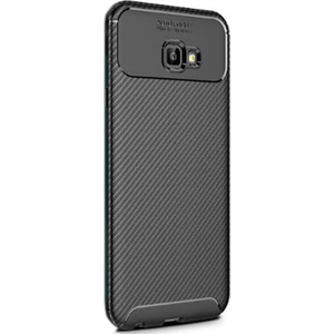 Samsung Galaxy J4 Plus Kılıf Negro Karbon Dizayn Silikon Siyah