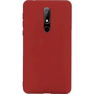 Nokia 7.1 Kılıfları Kılıf Premier Silikon Arka Koruma Kırmızı