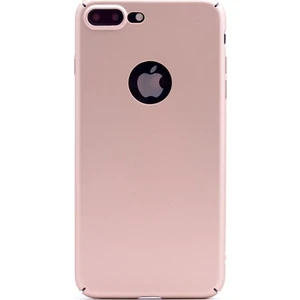 iPhone 8 Plus Slim Fit Kılıf (Mat Kadife Dokulu Fit Rubber) + 9H Cam