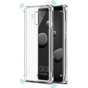 Huawei Mate 20 Lite Darbe Korumalı Silikon Kılıf Şeffaf Antişok Kapak + Esnek Nano Cam