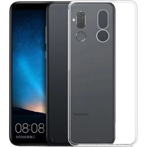Huawei Mate 20 Lite Kılıf İnce Seffaf Silikon + 9H Esnek Nano Cam