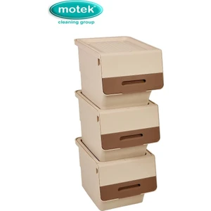 Free Box Çok Amaçlı 3' lü Modular Düzenleyici Set (Krem Rengi)