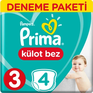 Külot Bebek Bezi 3 Beden Midi 4'lü Deneme Paketi