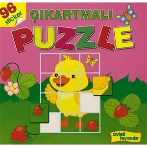 Sevimli Hayvanlar - Çıkartmalı Puzzle
