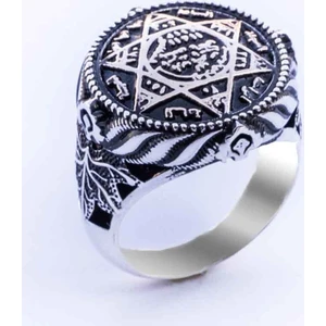 Takıhan  925 Ayar Gümüş Mührü Süleyman Erkek Yüzüğü