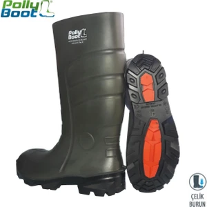 Pollyboot Vega 41 Numara Çelik Burunlu Çizme Poliüratan