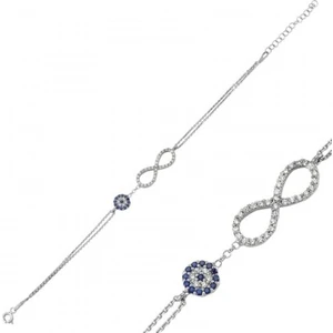 Takıhan  925 Ayar Gümüş Nazarlı Sonsuzluk Bileklik