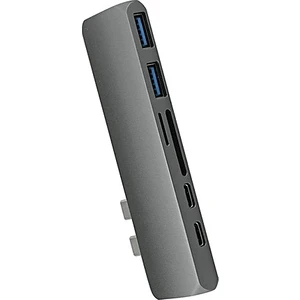 USB C 7 in 1 Multiport Alüminyum HDMI Dönüştürücü, 2xUSB 3.0 Hub, Kart Okuyucu, 2xUSB C - Space Gray (BSX-P1G)