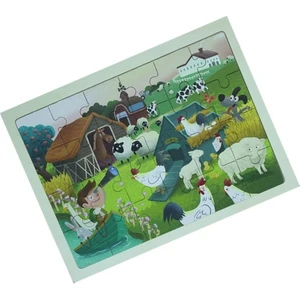 Neşeli Çiftlik / 24 Parça Ahşap Puzzle