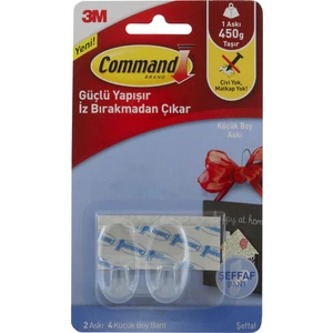 17092 Command Küçük Boy Şeffaf Askı