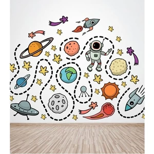 Uzay Alemi Dev Duvar Sticker