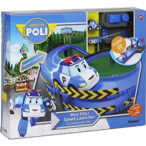 Robocar Poli Fırlatıcılı Ve Virajlı Yol Seti