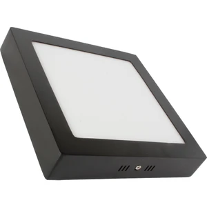 Sıva Üstü Slim LED Downlight Siyah Gövde 24W Kare 6500K Beyaz Işık