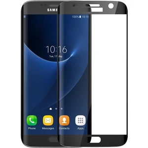 Samsung Galaxy S7 Edge 3D Kavisli Tempered Cam Koruma - Siyah