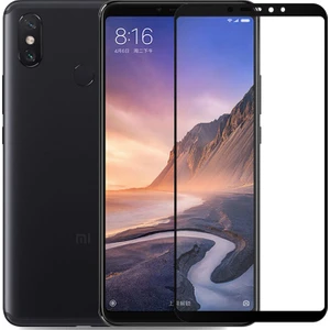 Xiaomi Mi Max 3 Tam Kaplayan Çerçeveli Tempered Ekran Koruyucu  - Siyah