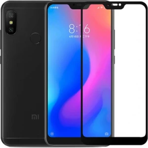 Xiaomi Mi A2 Lite / Redmi 6 Pro Tam Kaplayan Çerçeveli Tempered Ekran Koruyucu  - Siyah