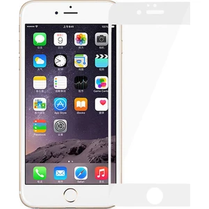 Apple iPhone 6 / 6S Tam Kaplayan Çerçeveli Tempered Ekran Koruyucu  - Beyaz
