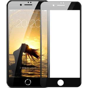 Apple iPhone 7 Tam Kaplayan Çerçeveli Tempered Ekran Koruyucu  - Siyah