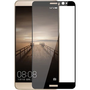 Huawei Mate 9 Tam Kaplayan Çerçeveli Tempered Ekran Koruyucu  - Siyah