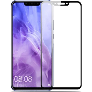 Huawei Nova 3i / P Smart Plus Tam Kaplayan Çerçeveli Tempered Ekran Koruyucu  - Siyah