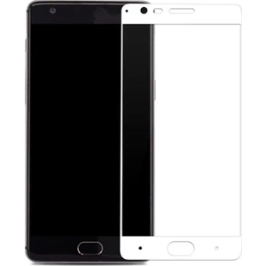OnePlus 3 / 3T Tam Kaplayan Çerçeveli Tempered Ekran Koruyucu  - Beyaz