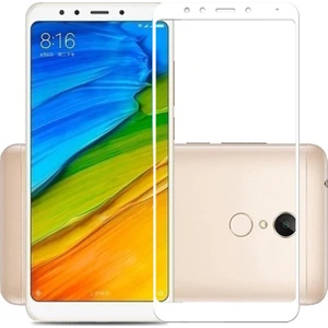 Xiaomi Redmi 5 Tam Kaplayan Çerçeveli Tempered Ekran Koruyucu  - Beyaz