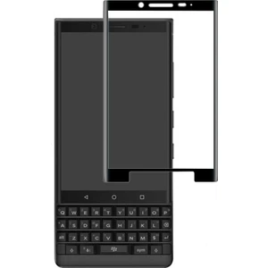 Blackberry Key 2 3D Kavisli Tempered Cam Koruma - Siyah