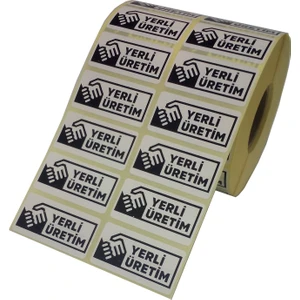 Dijital Barkod Yerli Üretim Etiketi 25x50 mm Siyah / 500 Adet