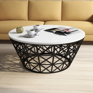 Variant Stil Metal Ferforje Orta Sehpa - Beyaz
