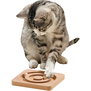 Ahşap Kedi Zeka Oyuncaği 19X19X2Cm