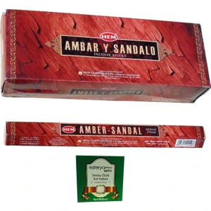 Amber Sandal 6 Lı Tütsü (120 Adet Çubuk ) ve Esterya Plus Defne Sabunu