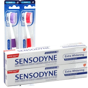 Diş Fırçası Sensitive 2 adet + 2 Adet Sensodyne Extra Beyazlık 75ml + 75ml Diş Macunu
