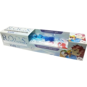 Kids 3 - 7 Yaş Çocuklar için Florürsüz Diş Macunu Ve Fırça Seti - Mavi