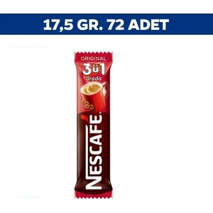 Nescafé 3'ü 1 Arada Original 72x17.5 gr Çoklu Paket
