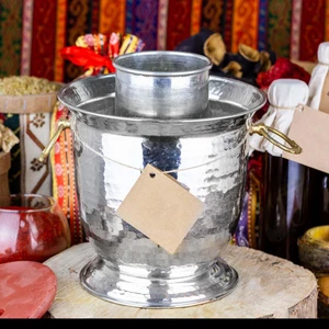 El Dövmesi Bakır Ehlikeyf Şişelik Soğutucu Beyaz