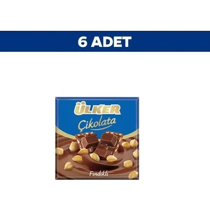 Fındık Kare Çikolata 65 gr x 6'lı