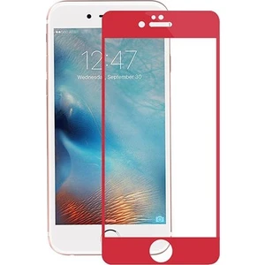 iPhone 6 Plus/6s Plus Kavisli 4D Cam Ekran Koruyucu Kırmızı