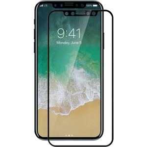 Apple iPhone X Kavisli 5D Cam Ekran Koruyucu Siyah