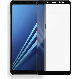 Samsung A8 Plus (A730) Kavisli 4D Cam Ekran Koruyucu Siyah