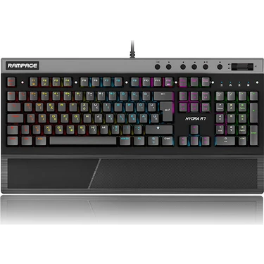 Rampage Hydra R7 USB Full RGB Aydınlatmalı Optik Croatia Layout Gaming Pro Mekanik