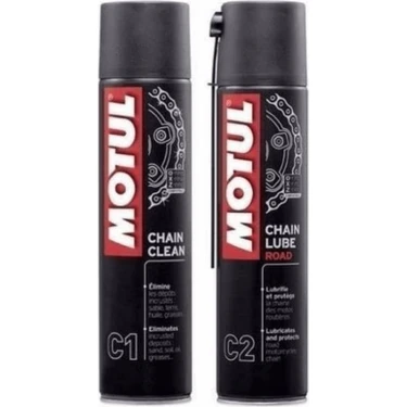 Motul Zincir Bakım Seti C1 Zincir Temizleyici+C2 Zincir