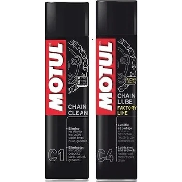 Motul Zincir Bakım Seti C1 Zincir Temizleyici+C4 Zincir