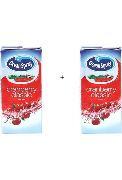 Ocean Spray Cranberry Classic Tetrapak 1 lt + 1 lt