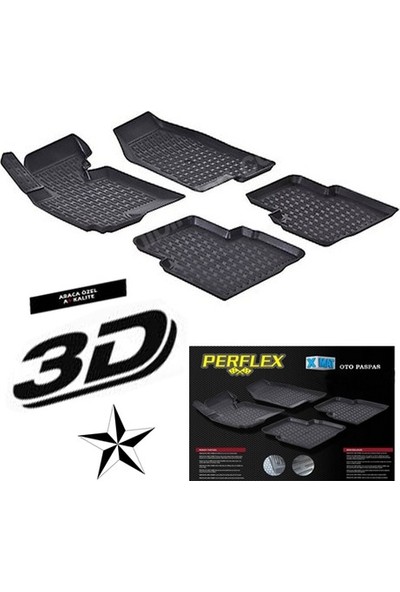 Perflex Chevrolet Cruze 3D Havuzlu Paspas Perflex X-Mat 3D Paspas 2009-2014