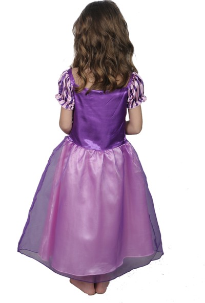Butikhappykids Kız Çocuk Prenses Rapunzel Kostümü Ve Taç