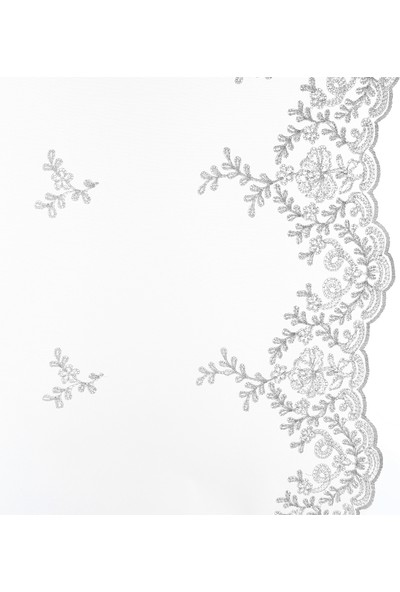 Maison White Decor Fransız dantel masa örtüsü(180cmx267cm)